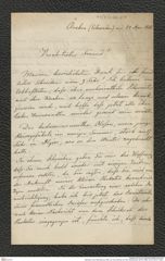 Nachlass Franz Steindachner, Brief von Carl Hartman an Franz Steindachner (22.04.1868), Inv.Nr. 203.01, Seite 1